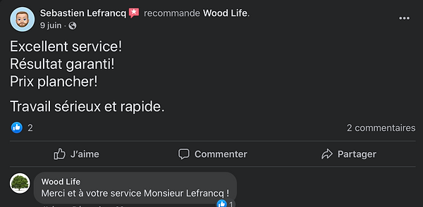 Un avis client 