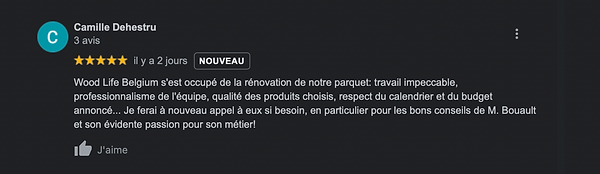Un avis client 