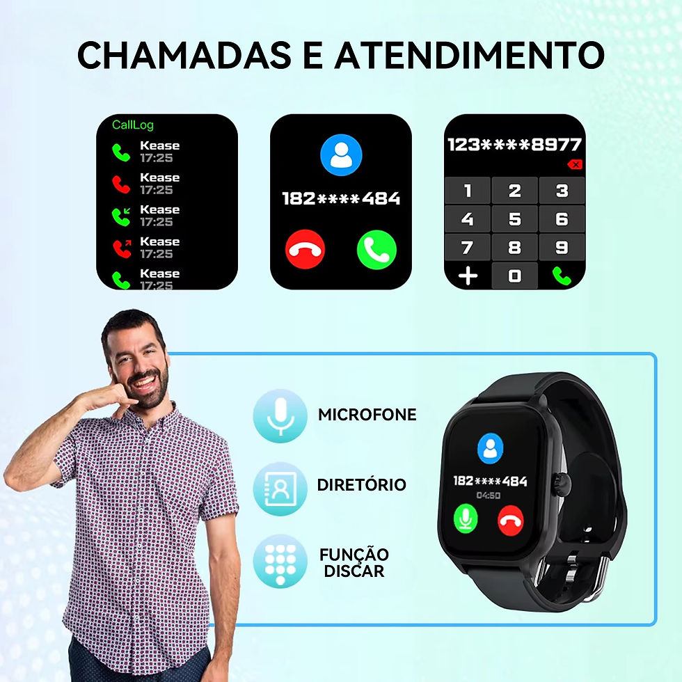 Miniatura: Smartwatch H9 com tela curva HD 2.01, modos de chamada e mensagens, esportivo 
