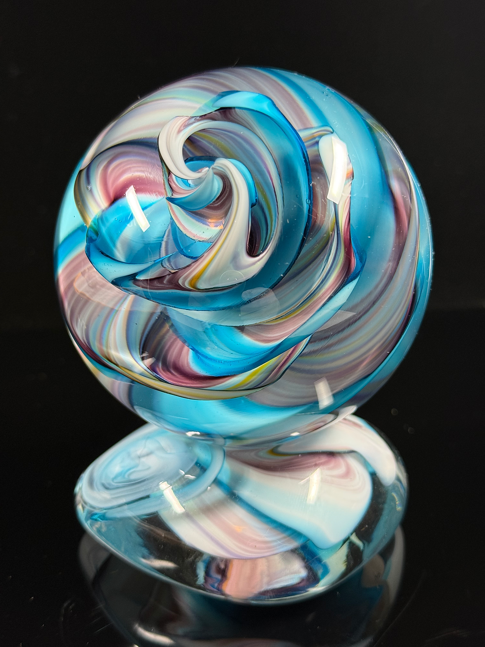 Thumbnail: 3.40" large marble and stand 