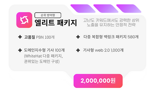 엘리트 백링크 패키지