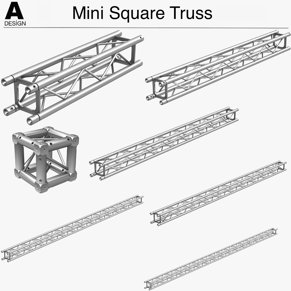 Trusses Square Triangular Beam Bundle Collection - 129 PCS Modular
