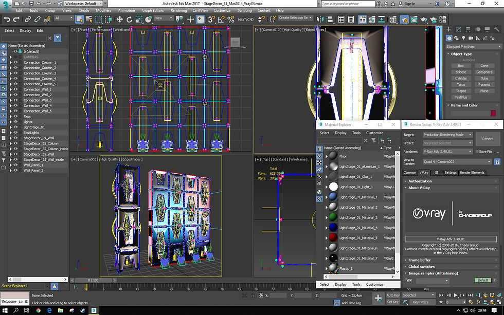 Stage Decor 35 - Modular Wall Column