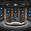 Virtual TV Studio Chat Set 17