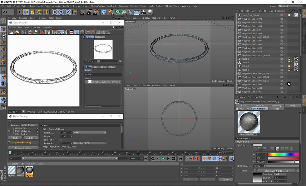 Circle Triangular Truss - Full diameter 600cm