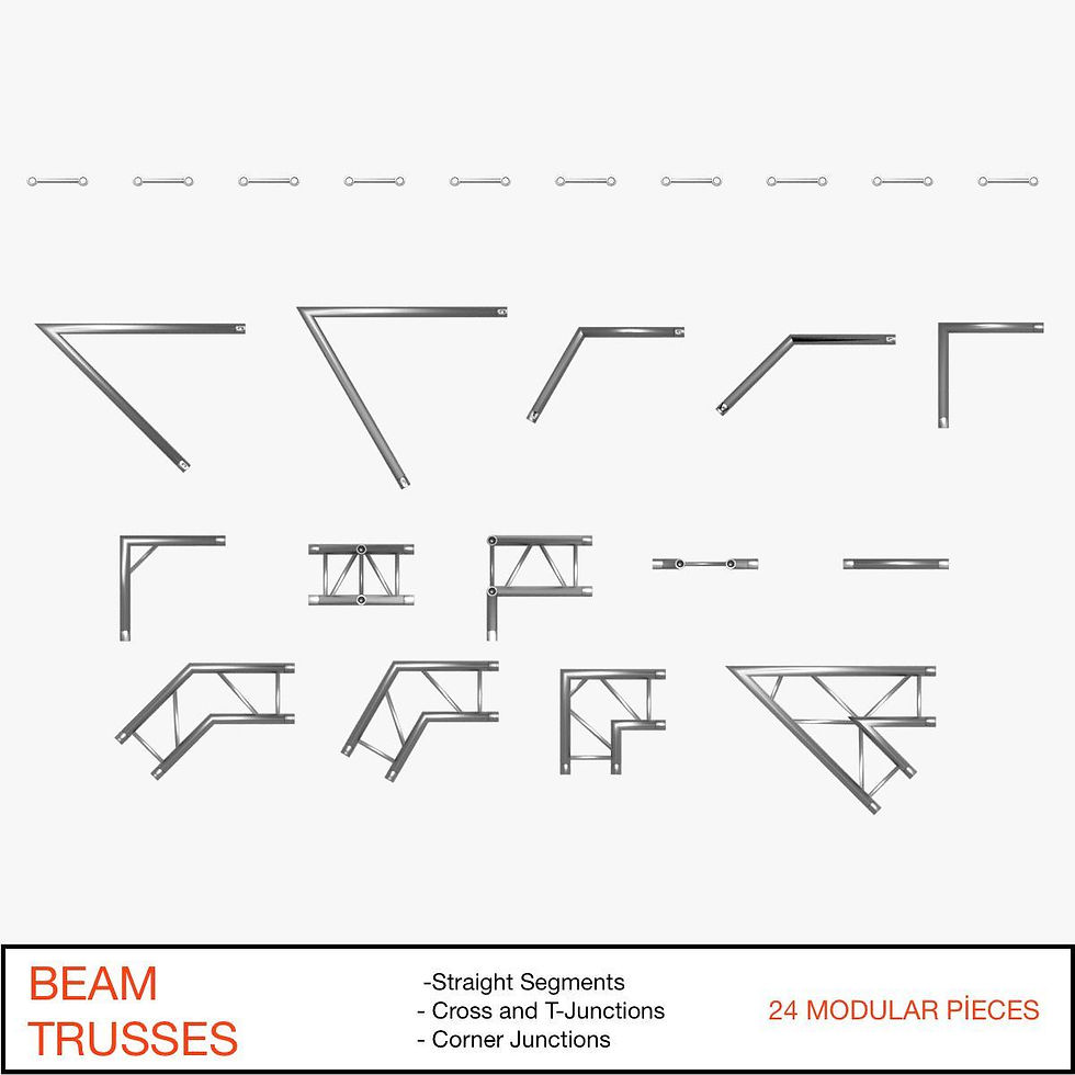 Beam Trusses Collection - 24 PCS Modular