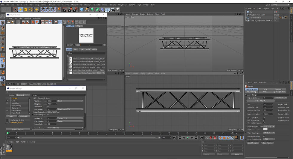 Square Truss Straight Segment 21