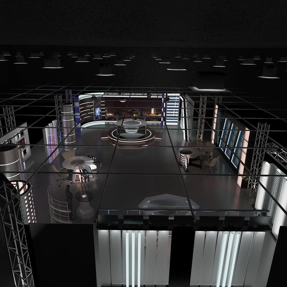 Virtual TV Studio Sets - 3D Model Designs.