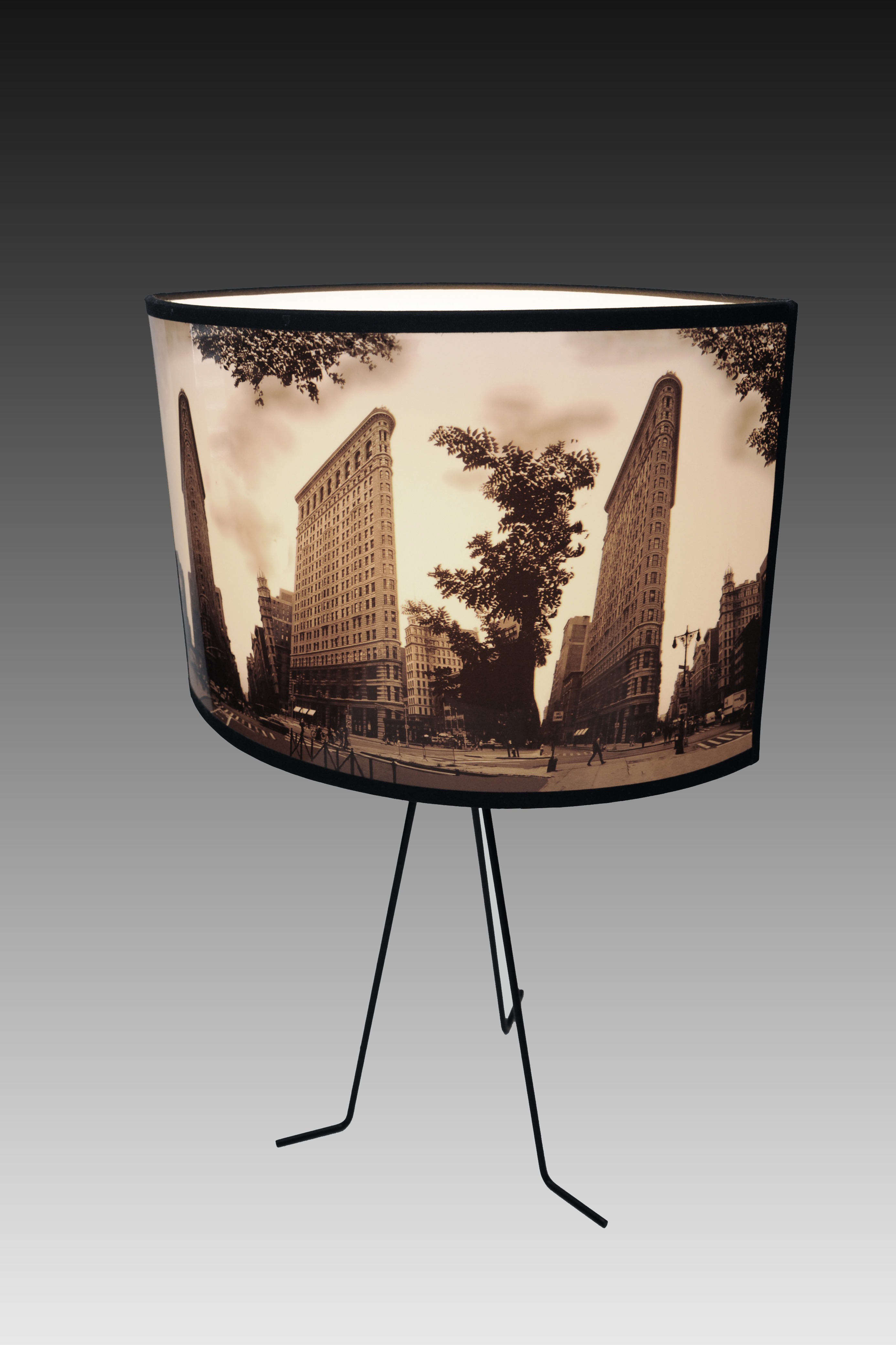 Flatiron building .Mid Century lamp