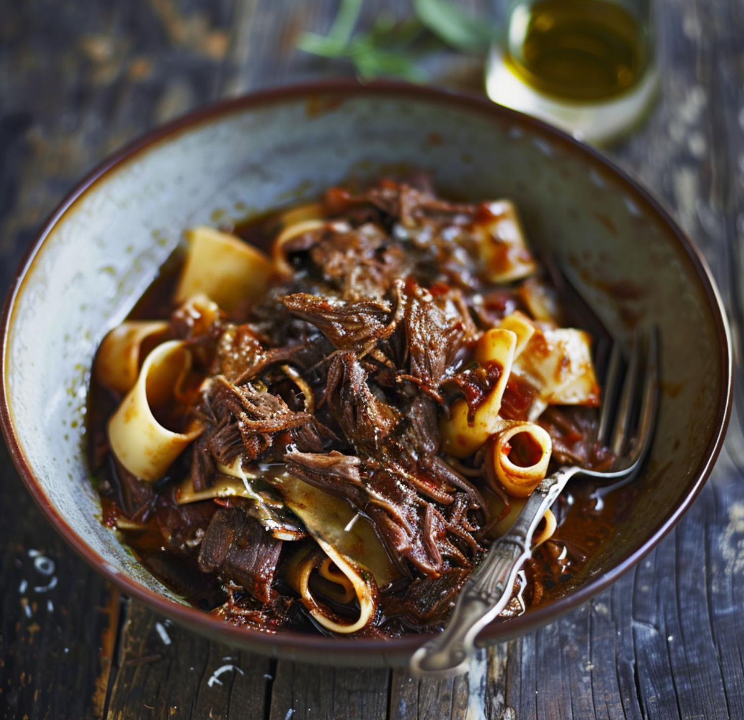 Shredded Beef Ragu, Pappardelle Pasta (Nut free)