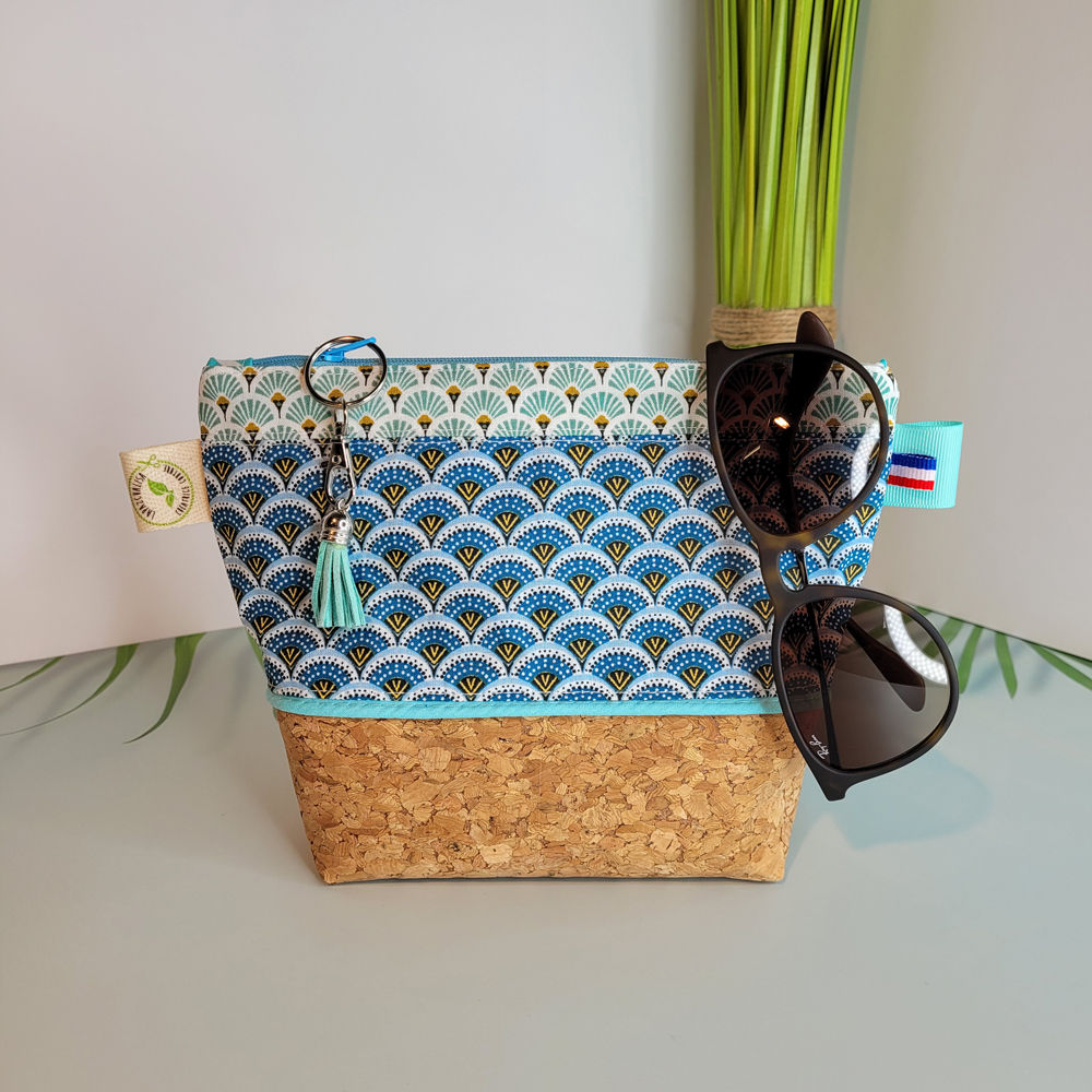 trousse médium liège et tissus japonais