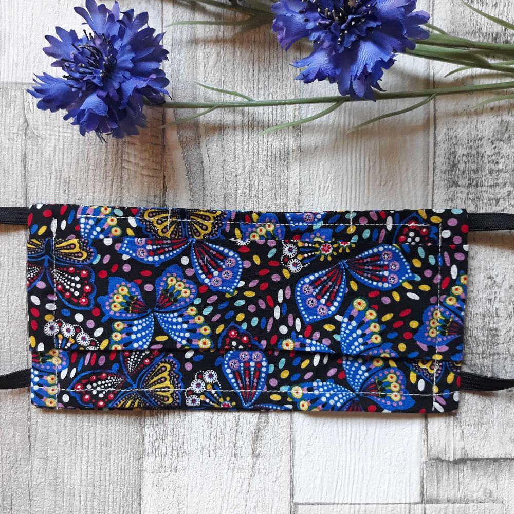 Masque papillon bleu