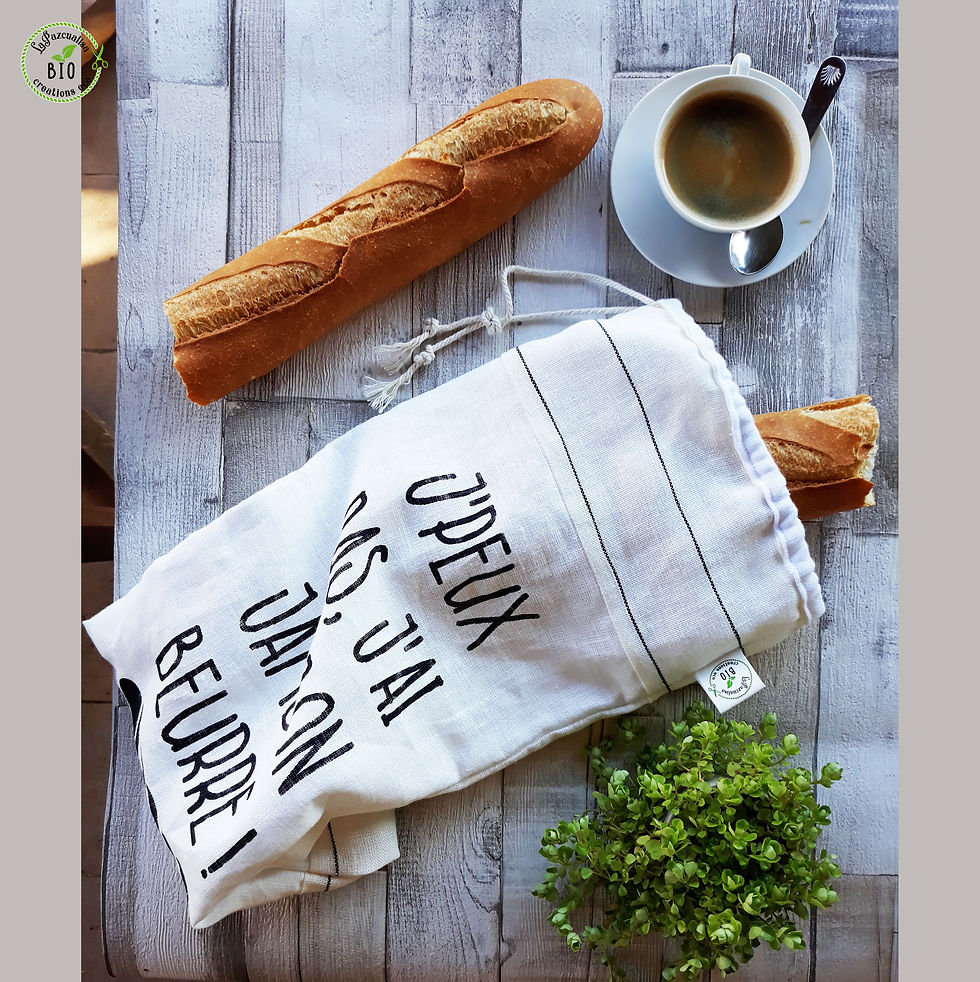 Miniature : Sac à pain doublé coton bio