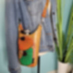 sac porte bouteille en tissus wax soleil