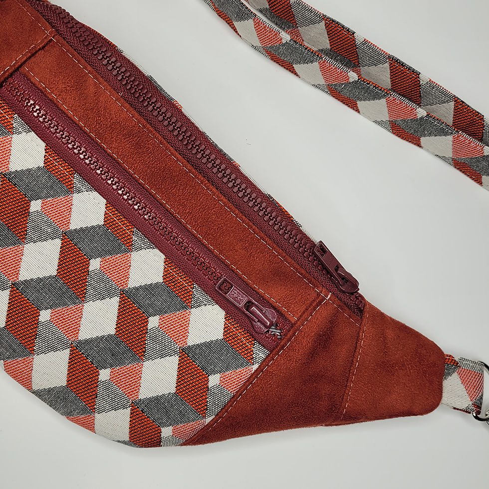 sac banane tissu jacquard