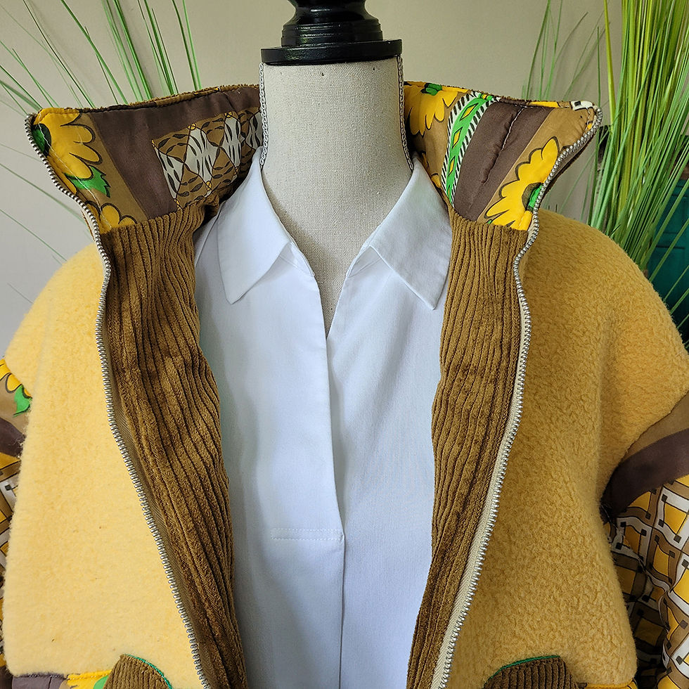Miniature : Veste doudoune upcyclée vintage - adoptée 