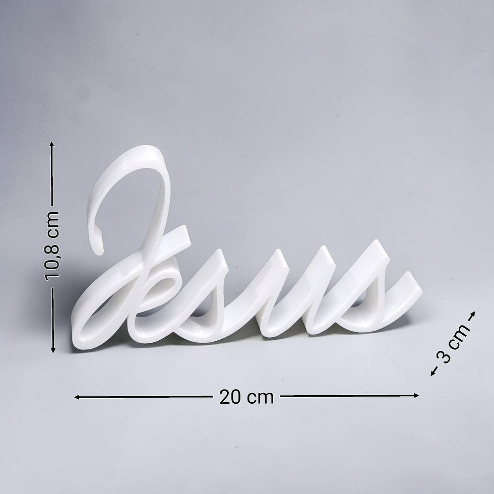 Miniatura: Letreiro Decorativo Jesus 3D 