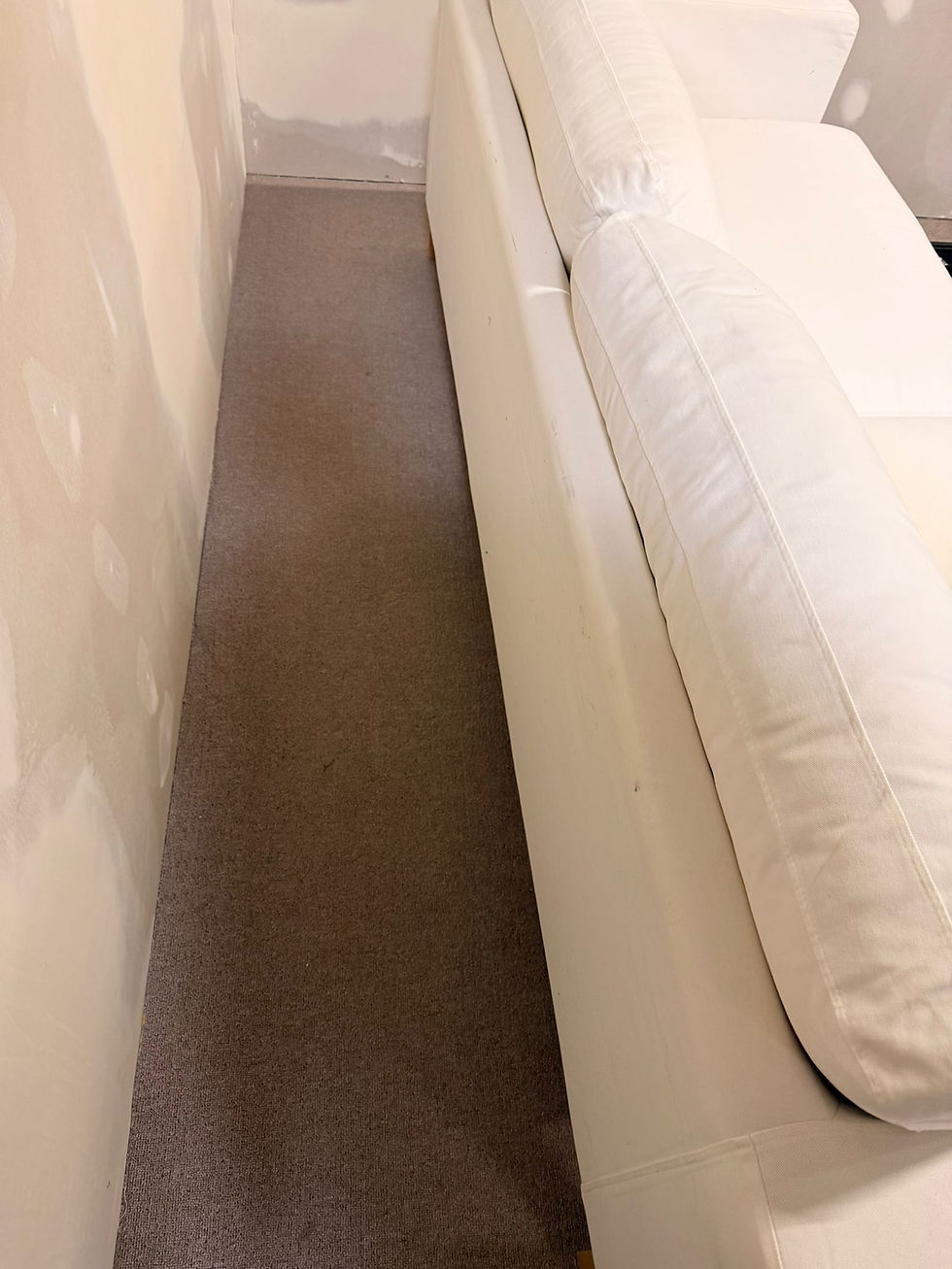 Miniaturbild: Ikea Sofa Karlstad 3-Sitzer Bettsofa weisse Stoffbezüge