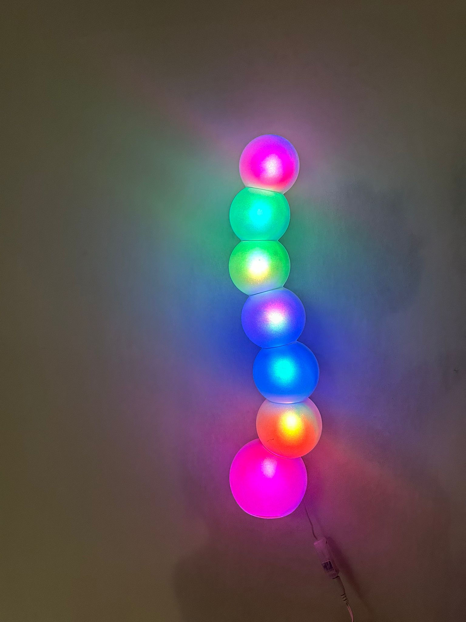 Space Age LED-Wandlampe, Multicolor Lampe, Bubble Lamp