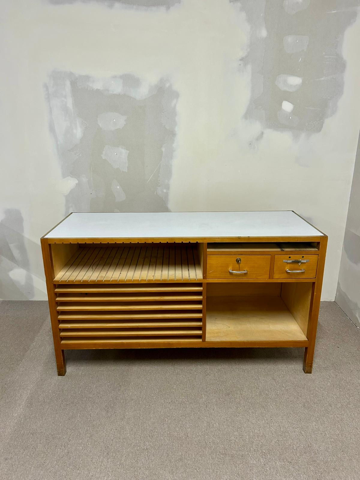 Vintage Sideboard Holz, Verkaufstresen,Regalböden/Schubladen