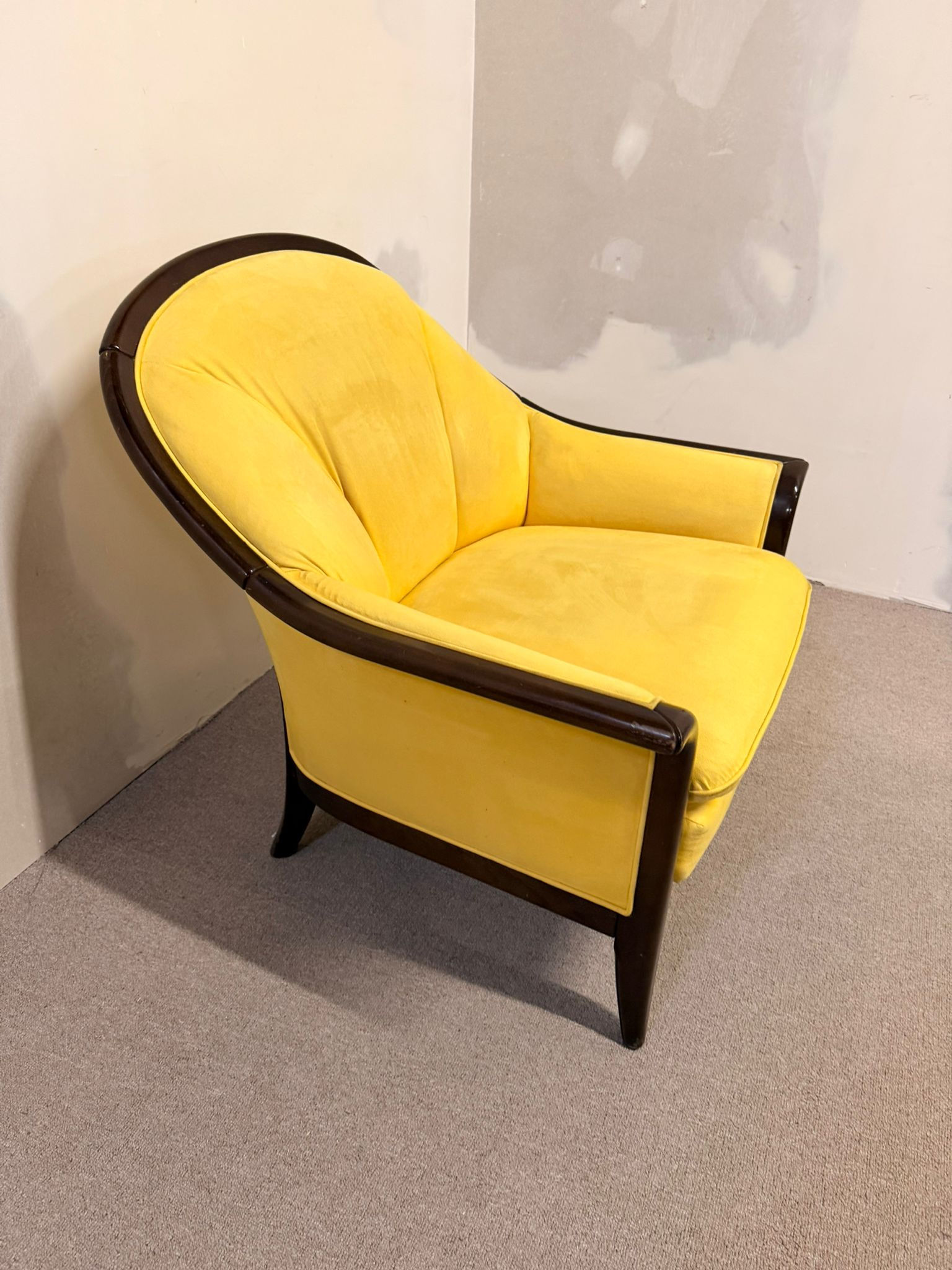 Sessel im Art Deco Stil, Loungesessel Clubsessel in gelb