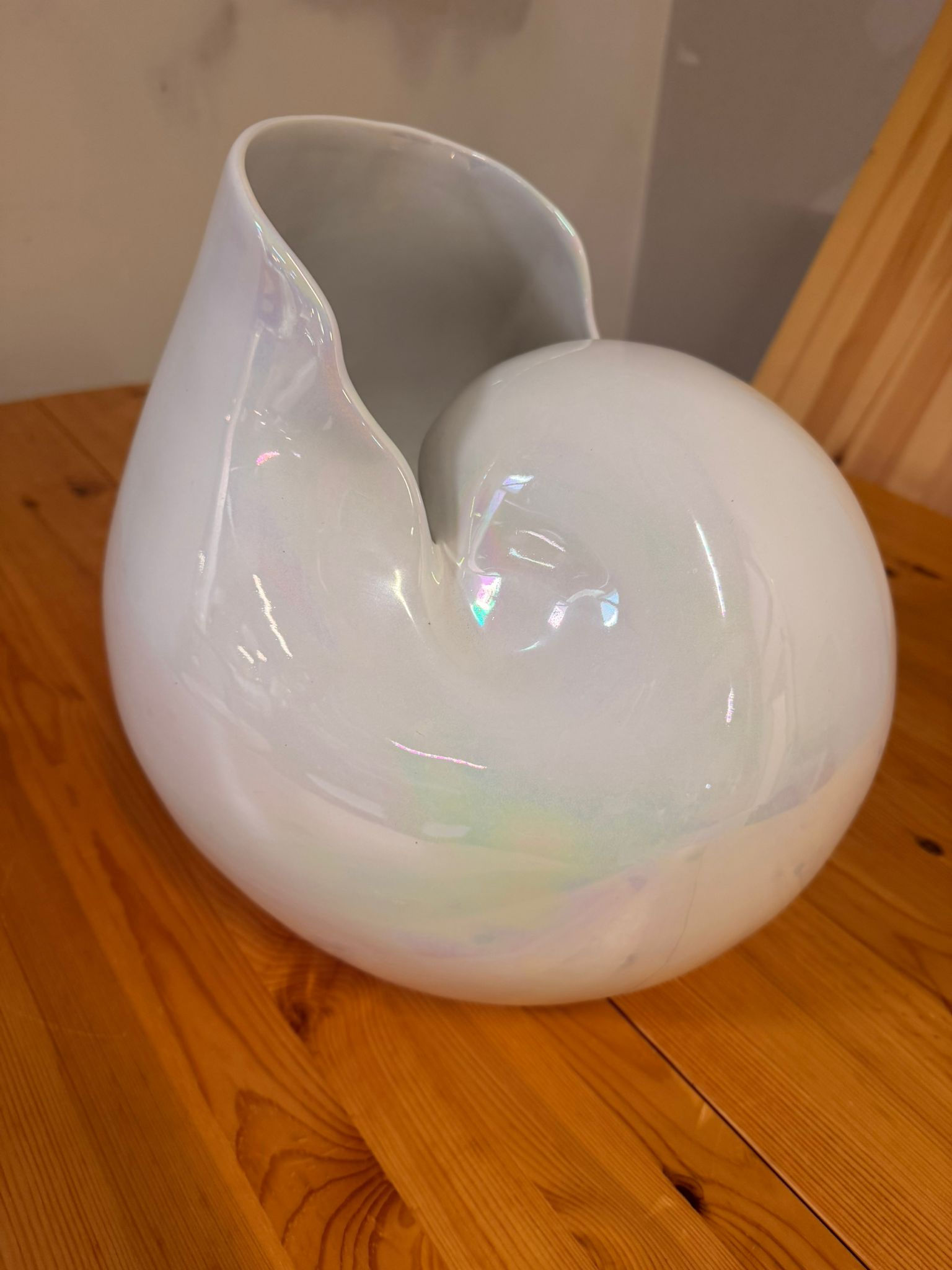 Italienische Vintage Keramik Nautilus Muschel Perlmutt 70er