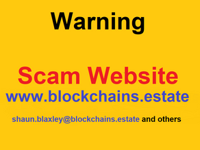 Scam Website www.blockchains.estate - Fraud Warning