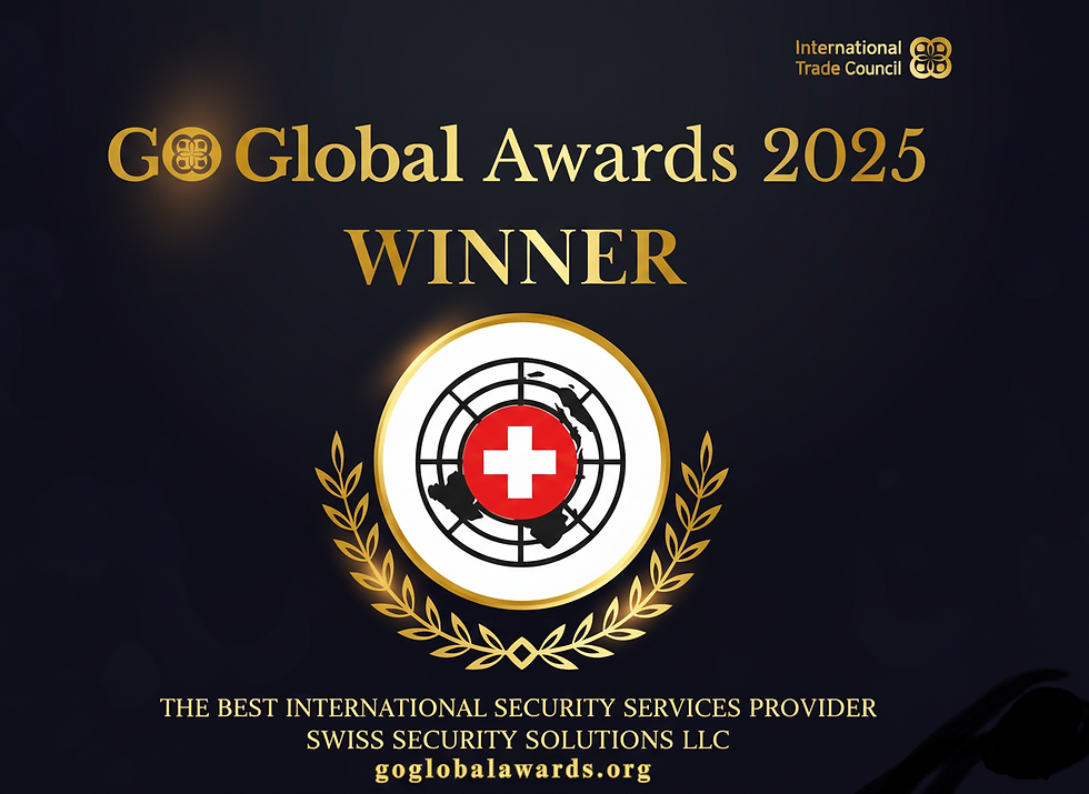 Go Global Awards 2025 - The Best International Security Services Provider - Swiss Security Solutions