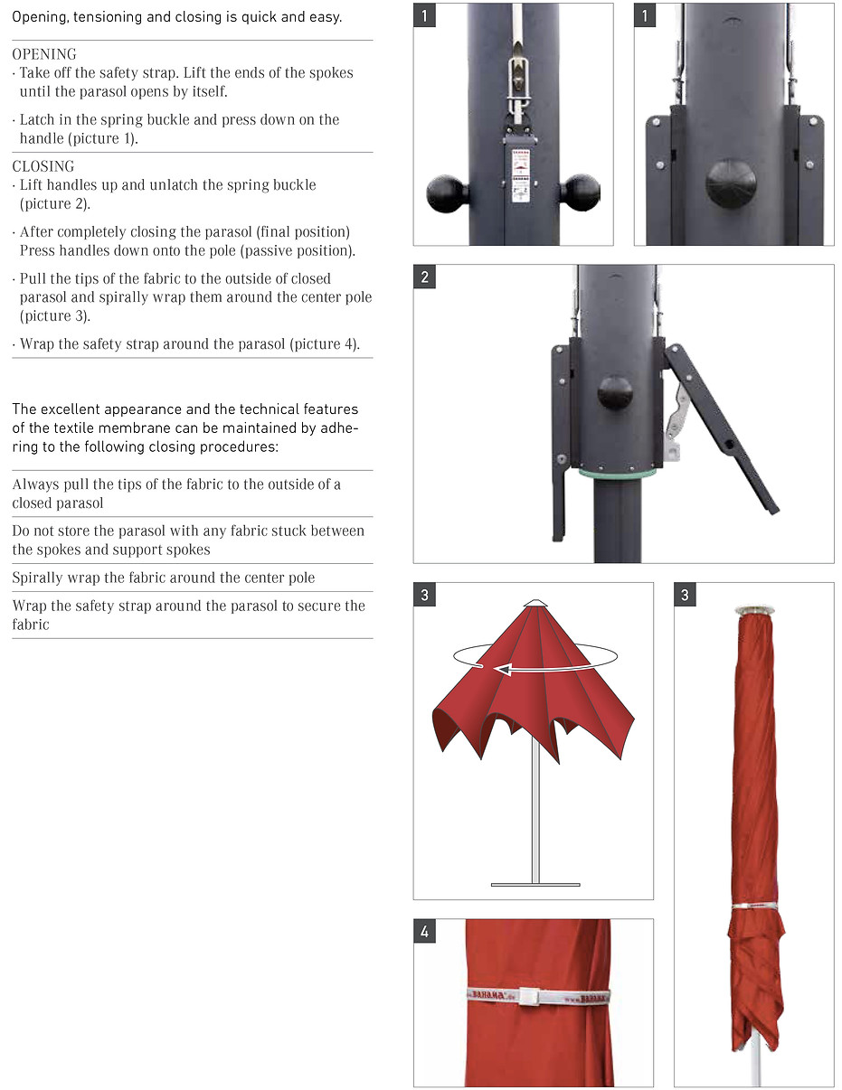 Parasol géant Jumbrella XL - Ouverture - Fermeture