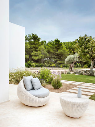 Canapé lounge Point1920 extérieur hôtel, ambiance détente chic