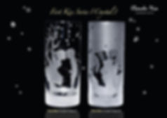 情人節禮物, Valentine's Day,刻字杯, 磨砂, 記念杯, first kiss crystal long drink glass, 刻名, 客製化