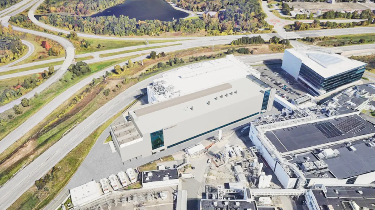 A rendering of the expansion at the Albany NanoTech Complex in Albany, New York. @ Gilbane Building Co.
