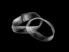 Artistic representation of hydrogels in a mobius-ring formed through self-healing.