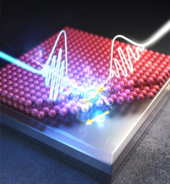 The transition dipole triggered by light in the quantum dot film can be affected by its image created by nanostructures. @ Institute for Basic Science