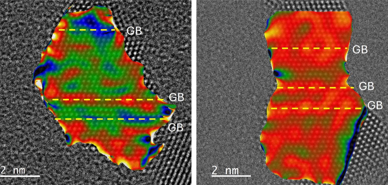 Specially synthesized assemblies of palladium particles with grain boundaries had significantly faster hydrogen insertion than similar-sized isolated palladium nanoparticles. @ Hyoju Park | Pacific Northwest National Laboratory