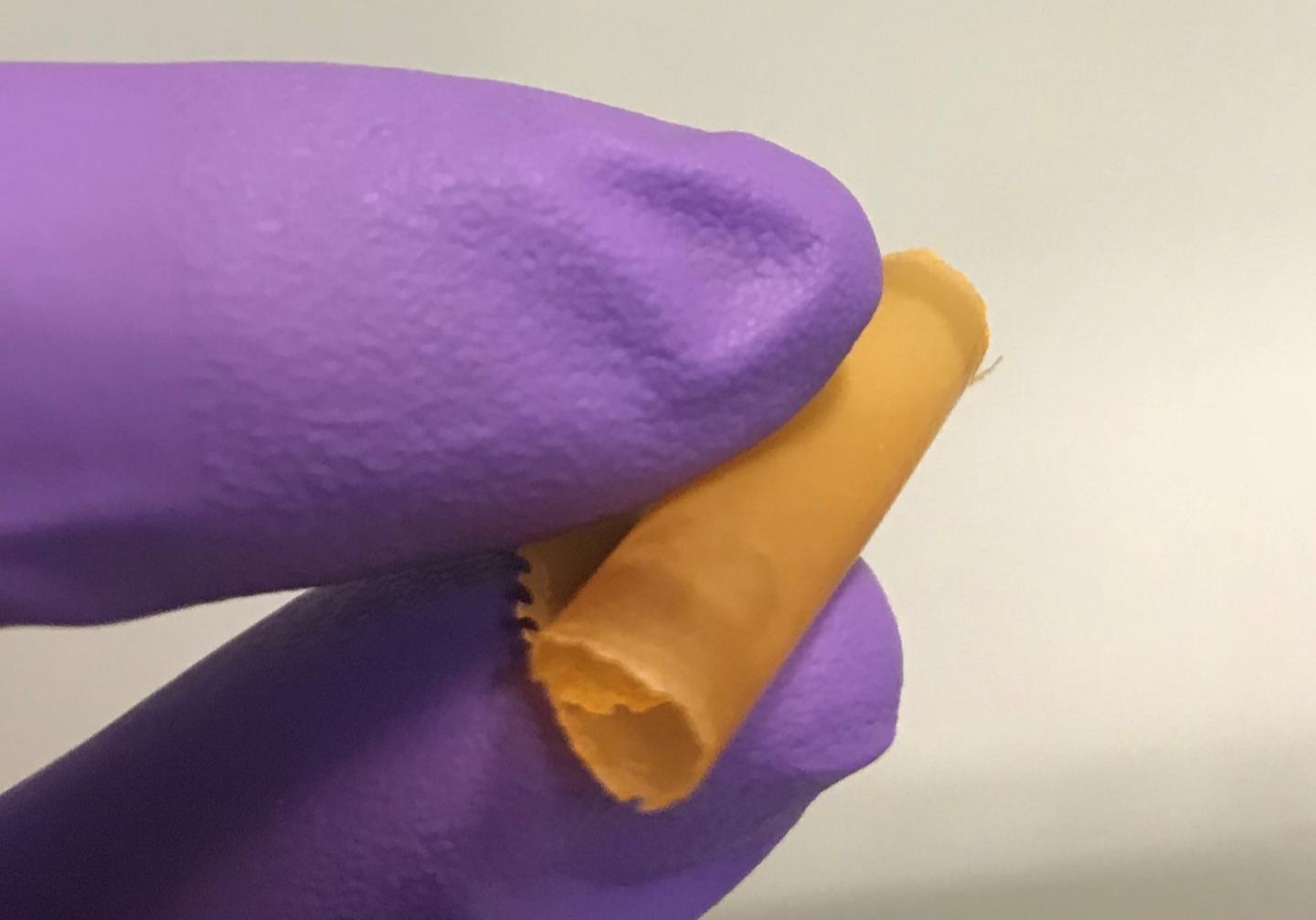 A flexible polymer membrane incorporating nanoparticles of PAF selectively absorbs nearly 100% of metals such mercury, copper or iron during desalination, more efficiently producing clean, safe water. @ UC Berkeley photos courtesy of Adam Uliana