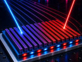 Heat is absorbed from the right, heating the structure, where it is radiated to the left, cooling the structure.