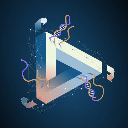 Artistic illustration of how heat recharges a DNA circuit.