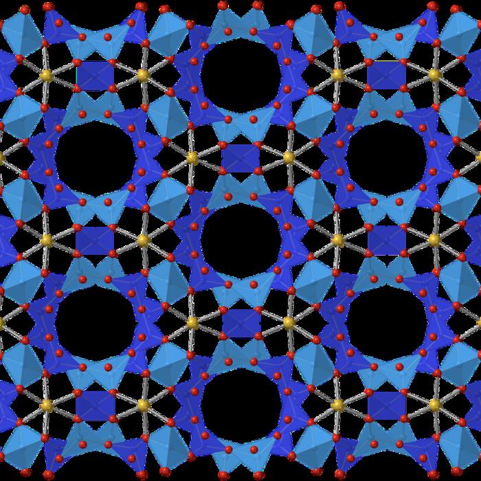 Crystal structure of cordierite. @ M. Dove et. al./Matter