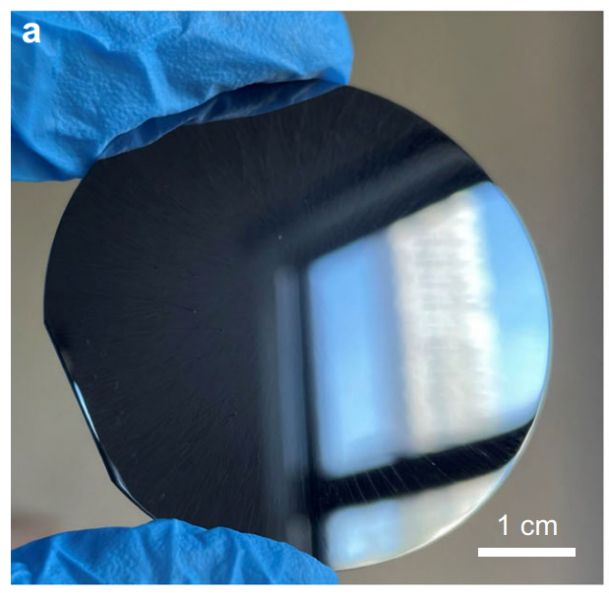 A 2-inch diamond PUF label taken under natural light.