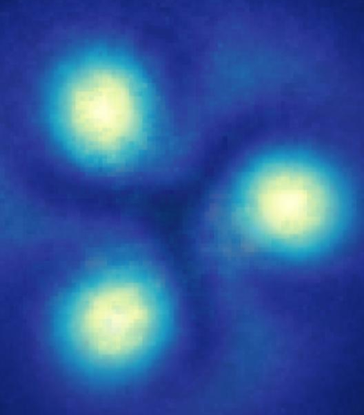Simulation of quantum vortices superimposed with experimental data. @ University of Innsbruck, Austria