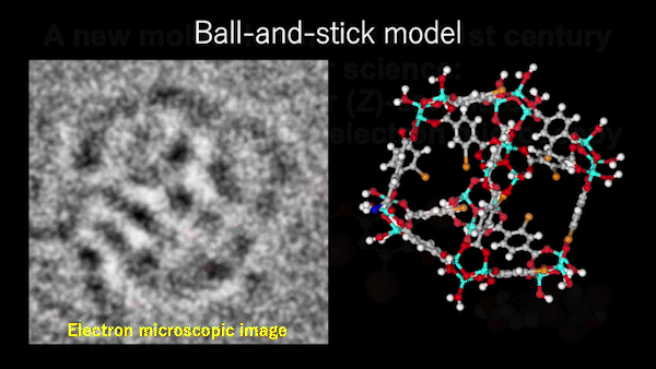 Model comparison. The researchers’ Z-correlated molecular model is compared to the ball-and-stick and the CPK models. @ Nakamura, Harano et al.