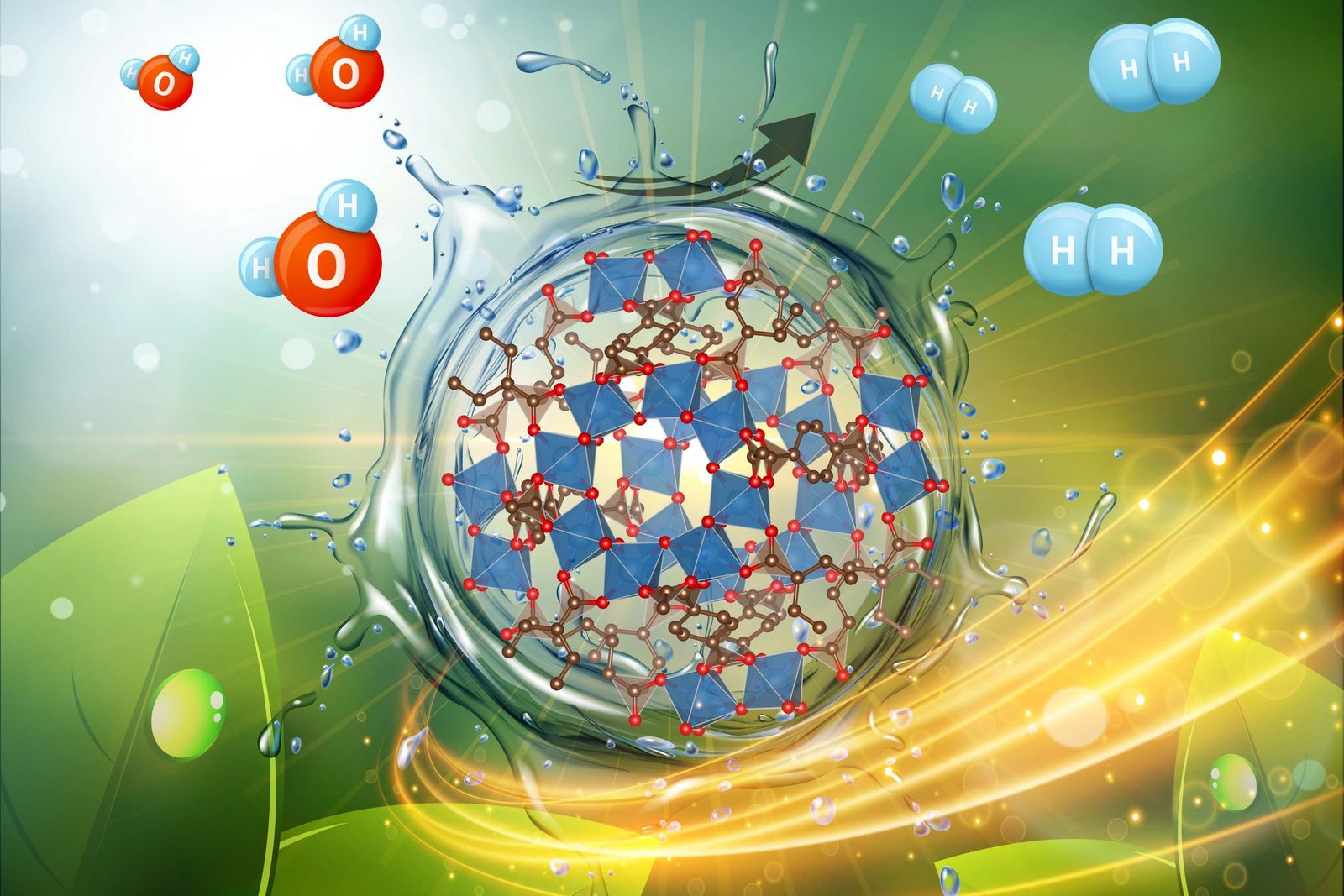 Artist's impression of the catalytic process. @ TU Wien