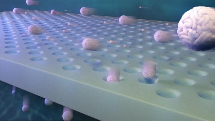Nanoscale solutes with only slight differences in size can be separated by membranes with identical pores — if they have enough opportunities to try. @ Argonne National Laboratory
