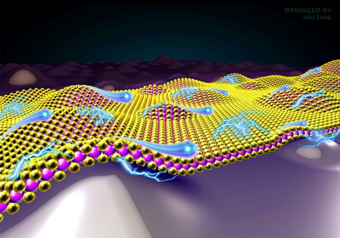 Creating ripples in 2D material, molybdenum disulfide, was found to increase carrier mobility by two orders at room temperature, allowing electrons to move faster through the material. @ A*STAR