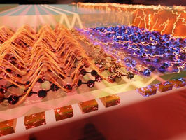 Novel 2D electro-polaritonic platform for future miniaturized spectrometers