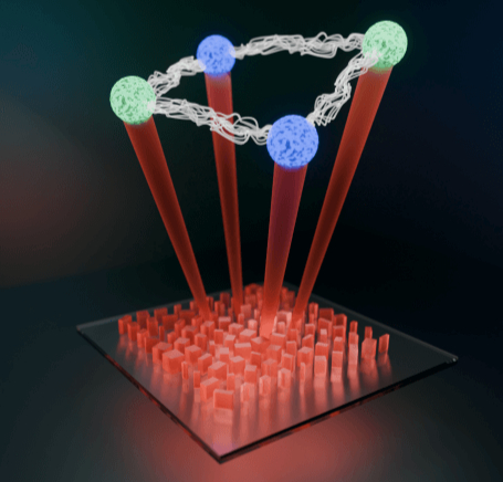 Artistic representation of metasurface quantum graphs. @ Joshua Mornhinweg