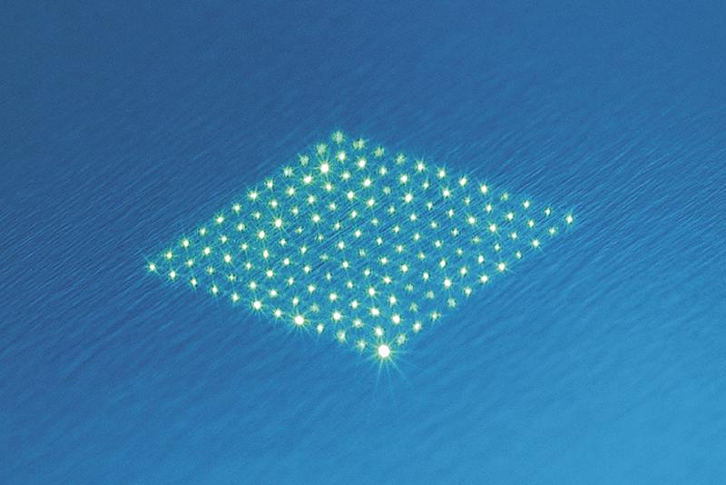The partners involved in the ERDF-funded project ScanCut developed a laser-based method of helical cutting with a multi-beam module, paving the way for new solutions that can be used as an alternative to punching. @ Fraunhofer ILT