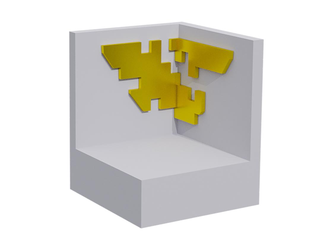 Researchers at Penn State and Sandia National Laboratories optimized and fabricated this design for a metamaterial building block that could enable more efficient optical devices. @ Lei Kang