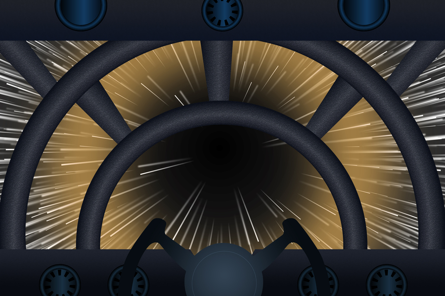 According to a prediction known as the Unruh effect, Millenium Falcon pilots would more likely see a warm glow as they jump to hyperspace. @ Christine Daniloff, MIT